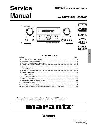 Сервисная инструкция Marantz SR-4001 ― Manual-Shop.ru