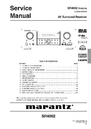 Сервисная инструкция Marantz SR-4002 ― Manual-Shop.ru