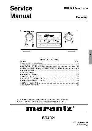 Сервисная инструкция Marantz SR-4021 ― Manual-Shop.ru