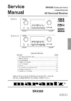 Сервисная инструкция Marantz SR-4300 ― Manual-Shop.ru