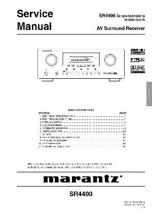 Сервисная инструкция Marantz SR-4400 ― Manual-Shop.ru
