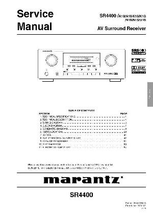 Сервисная инструкция Marantz SR-4400 ― Manual-Shop.ru