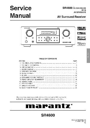 Сервисная инструкция Marantz SR-4600 ― Manual-Shop.ru