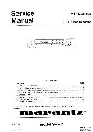 Сервисная инструкция Marantz SR-47 ― Manual-Shop.ru