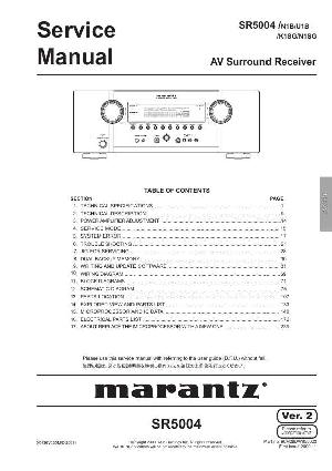 Сервисная инструкция Marantz SR-5004 ― Manual-Shop.ru