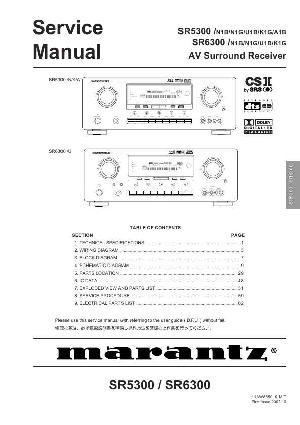 Сервисная инструкция Marantz SR-5300, SR-6300 ― Manual-Shop.ru