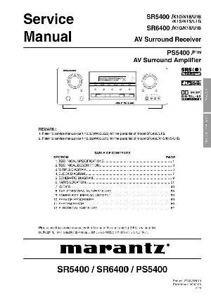 Сервисная инструкция Marantz SR-5400, SR-6400 ― Manual-Shop.ru