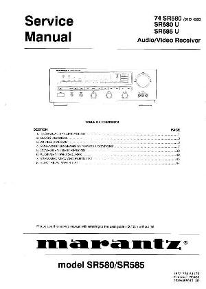 Сервисная инструкция Marantz SR-580, SR-585 ― Manual-Shop.ru