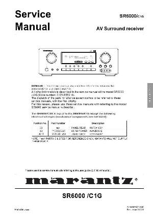 Сервисная инструкция Marantz SR-6000 ― Manual-Shop.ru