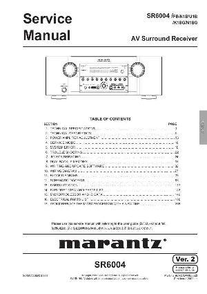 Сервисная инструкция Marantz SR-6004 ― Manual-Shop.ru