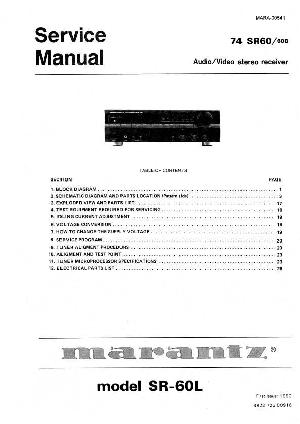 Сервисная инструкция Marantz SR-60L ― Manual-Shop.ru
