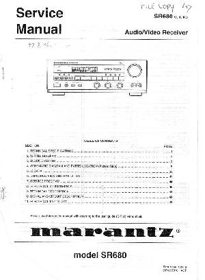 Сервисная инструкция Marantz SR-680 ― Manual-Shop.ru