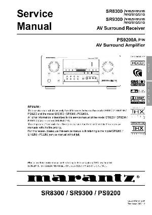 Service manual Marantz SR-8300, SR-9300, PS-9200 ― Manual-Shop.ru