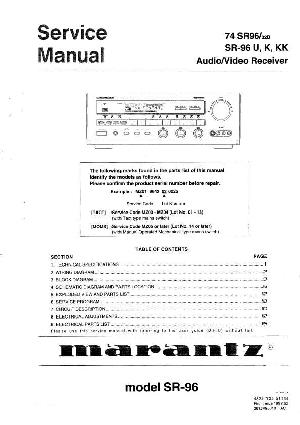 Сервисная инструкция Marantz SR-96 ― Manual-Shop.ru