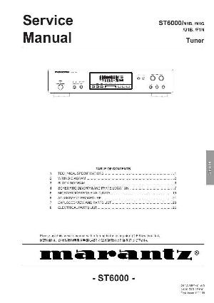 Сервисная инструкция Marantz ST-6000 ― Manual-Shop.ru