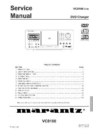 Сервисная инструкция Marantz VC-8100 ― Manual-Shop.ru