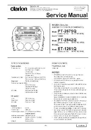 Сервисная инструкция Clarion PT-2675Q, 2842Q ― Manual-Shop.ru