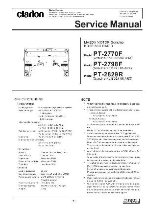 Сервисная инструкция Clarion PT-2770F, 2798F, 2829R ― Manual-Shop.ru