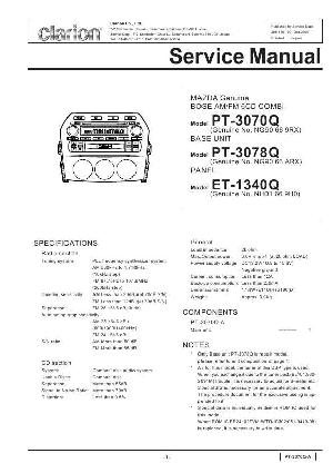 Сервисная инструкция Clarion PT-3070Q, 3078Q ― Manual-Shop.ru