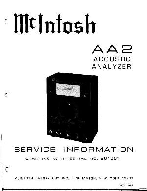 Service manual McIntosh AA2 ― Manual-Shop.ru