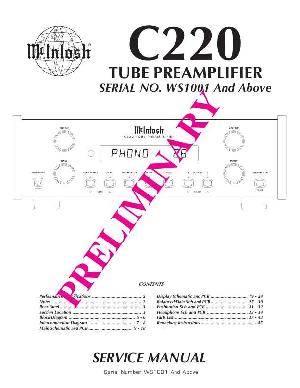 Service manual McIntosh C220 ― Manual-Shop.ru