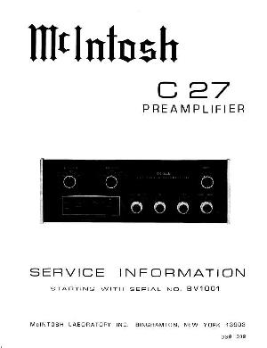 Service manual McIntosh C27 ― Manual-Shop.ru