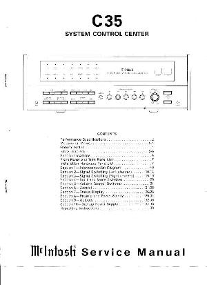 Сервисная инструкция McIntosh C35 ― Manual-Shop.ru