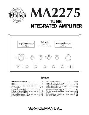 Сервисная инструкция McIntosh MA2275 ― Manual-Shop.ru