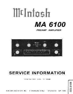 Service manual McIntosh MA6100 ― Manual-Shop.ru