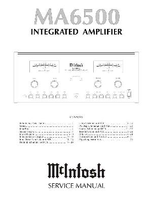 Сервисная инструкция McIntosh MA6500 ― Manual-Shop.ru