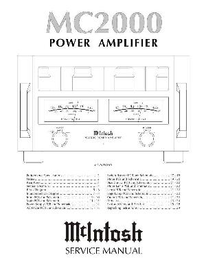 Сервисная инструкция McIntosh MC2000 ― Manual-Shop.ru