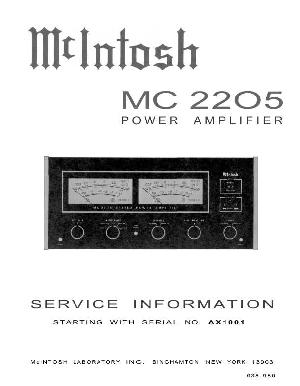 Service manual McIntosh MC2205  ― Manual-Shop.ru
