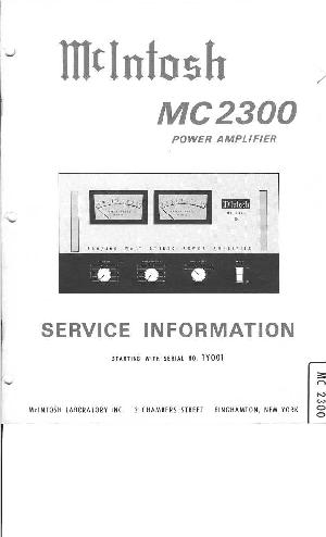 Service manual McIntosh MC2300 ― Manual-Shop.ru