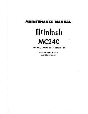 Service manual McIntosh MC240 ― Manual-Shop.ru