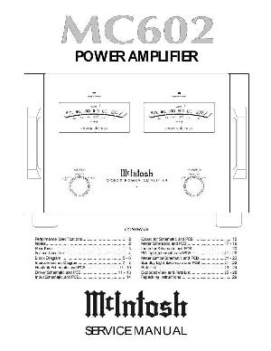 Сервисная инструкция McIntosh MC602 ― Manual-Shop.ru