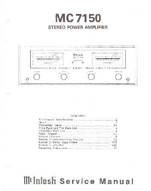 Сервисная инструкция McIntosh MC7150 ― Manual-Shop.ru