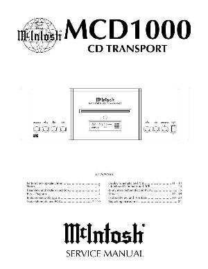 Service manual McIntosh MCD1000 ― Manual-Shop.ru