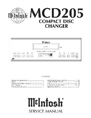 Service manual McIntosh MCD205 ― Manual-Shop.ru