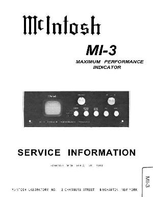 Service manual McIntosh MI3 ― Manual-Shop.ru