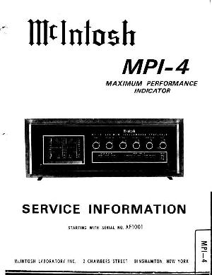 Service manual McIntosh MPI4 ― Manual-Shop.ru