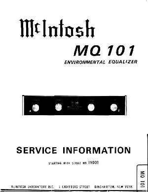 Сервисная инструкция McIntosh MQ101 ― Manual-Shop.ru