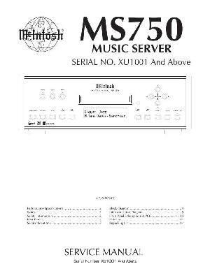 Service manual McIntosh MS750 ― Manual-Shop.ru