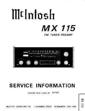 Service manual McIntosh MX115 ― Manual-Shop.ru