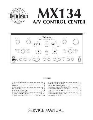 Сервисная инструкция McIntosh MX134 ― Manual-Shop.ru