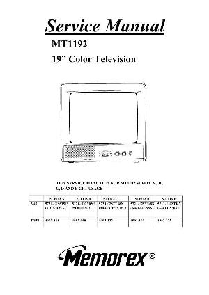 Сервисная инструкция Memorex MT1192 TPMA8700CPN ― Manual-Shop.ru