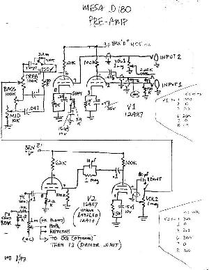 Схема Mesa Boogie D180 ― Manual-Shop.ru