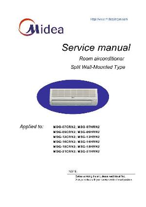 Сервисная инструкция Midea MSG-07 09 12 16 18 21CRN2 HRN2 ― Manual-Shop.ru