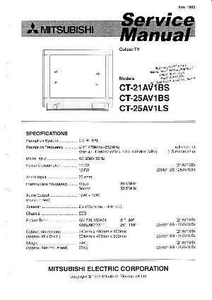 Сервисная инструкция Mitsubishi CT-21AV1, CT-25AV1 ― Manual-Shop.ru