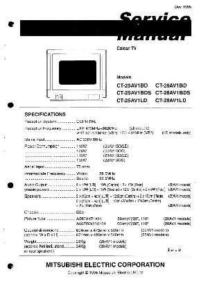 Service manual Mitsubishi CT-25AV1BD, CT-28AV1BD ― Manual-Shop.ru
