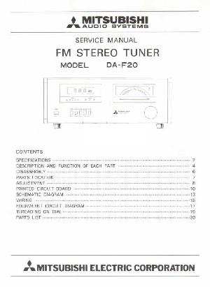 Service manual Mitsubishi DA-F20 ― Manual-Shop.ru